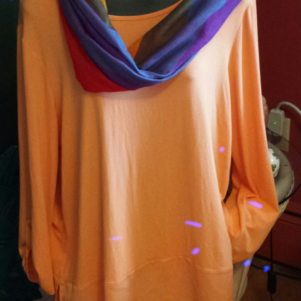 SOLD!💖Dreamsicle top 3/4 sleeve  EUC button roll - Picture 8 of 8